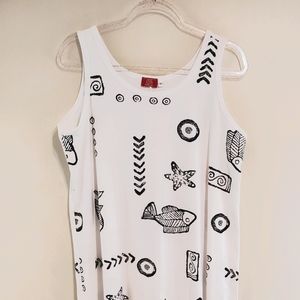 Vintage Plaiz.net Cotton Tank Dress